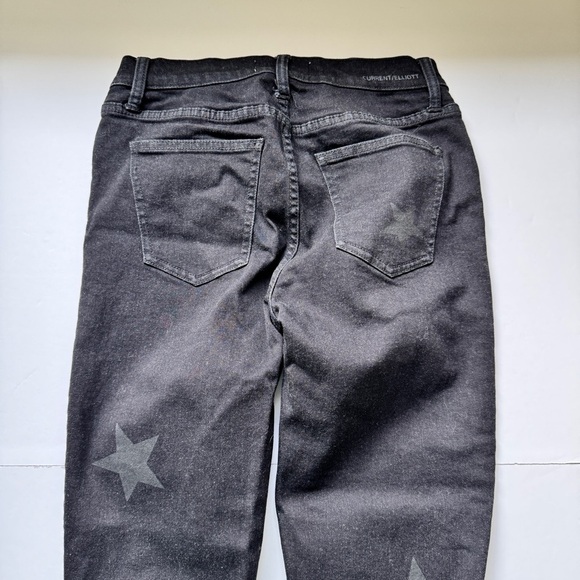 Current Elliott High Waist Vineland Star Black Gray Skinny Jeans Denim Sz 26 - Picture 15 of 16